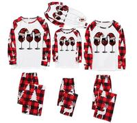 Family Christmas Pyjamas Set Mens Womens Funny Printed Xmas Pajamas Matching Pyjama Kids Comfortable His and Hers Pjs Family Cartoon Cute Boys Girls Matching Christmas Pjs