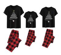 Family Christmas Pyjamas Set Mens Womens Letter Printed Xmas Matching Pyjama Kids Comfortable His and Hers Pjs Family Cartoon Cute Boys Girls Matching Christmas Mon S -365