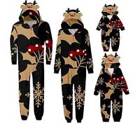 Family Christmas Pyjamas Set Mens Womens Letter Printed Xmas Matching Pyjama Kids Comfortable His and Hers Pjs Family Cartoon Cute Boys Girls Matching Christmas Mon XL -51