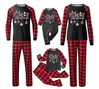 Family Christmas Pyjamas Set Mens Womens Letter Printed Xmas Matching Pyjama Kids Comfortable His and Hers Pjs Family Cartoon Cute Boys Girls Matching Christmas Dad M -83