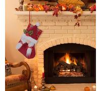 Family Christmas Stockings | Cute Non-woven Decorations,Faceless Old Man Christmas Socks | for Family Holiday Party Tree Fireplace Chocolates Prizes Goodie Stuffers