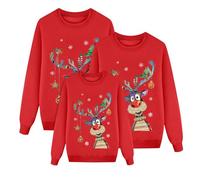Family Christmas Sweatshirts Matching Jumpers Long Sleeve Crewneck Ugly Xmas Pullover Tops for Men Women Boys Girls