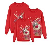 Family Christmas Sweatshirts Matching Jumpers Long Sleeve Crewneck Ugly Xmas Pullover Tops for Men Women Boys Girls