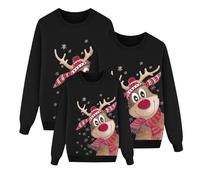 Family Christmas Sweatshirts Matching Jumpers Long Sleeve Crewneck Ugly Xmas Tops Pullover for Men Women Boys Girls
