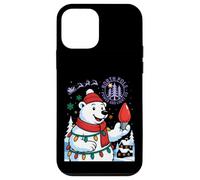 Family Christmas Tree Decorating Polar Bear Holiday Lights Case for iPhone 12 mini