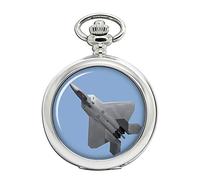 Family Crests F-22 Raptor Aircraft Full Hunter Pocket Watch