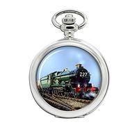 Family Crests GWR Castle Class Steam Train Full Hunter Pocket Watch