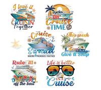 Family Cruise Door Decorations Magnetic - 6 Pcs Sea Navigation Decorations Magnets Large Vacation Cruise Door Ship Magnets Stickers for Family Vacation Themed Carnival Party Cabin Decor