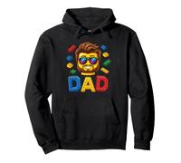 Family Dad Master Builder Building Bricks Blocks Fathers Day Pullover Hoodie