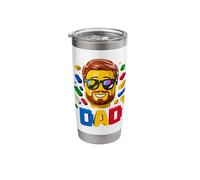 Family Dad Master Builder Building Bricks Blocks Fathers Day Stainless Steel Insulated Tumbler