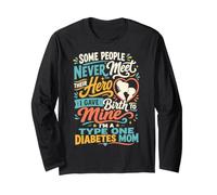 Family Diabetes Mom Type 1 Diabetes Awareness Long Sleeve T-Shirt