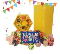 Family Dice Games,Fast Paced Trash Dice Travel Game | Interactive Indoor Activities with Sticker Pack for Picnic Camping School Party Travel Trip Home Teens Kids