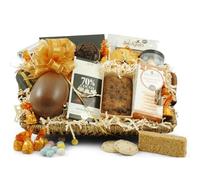 Family Easter Gift Hamper - Packed with Chocolates, Cookies, Fruit Cake, Muffins & Easter Eggs - Easter Gift Basket for Friends, Family, Staff or Clients