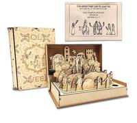 Family Easter Holy Week Gift, Easter Resurrection Scene, Holy Week Keepsake Gift, Handmade Wooden Easter Educational Book Kit, Easter Decorations for Home