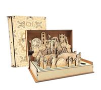 Family Easter Holy Week Gift, Wooden Easter Resurrection Scene Decoration, Handmade Easter Book Kit, Holy Week Keepsake Gift, Unique Easter Table Decorations for Home
