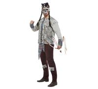 Family Fancy Dress Costume Indian Wild West Halloween Warrior Adults Kids
