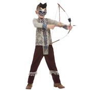 Family Fancy Dress Costume Indian Wild West Halloween Warrior Adults Kids