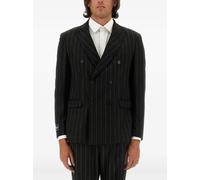 Family First pinstripe double-breasted blazer - Black 48