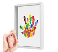 Family Footprints Kit - Footprints Kit | Photo Frame - Transparent Photo Frame To Or Display For The Family To Keep Hands, Memories And Special Moments