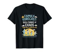 Family Forecast 100% Chance of Chaos Weather Squad Art T-Shirt