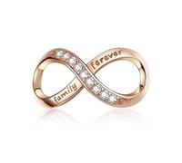 Family Forever' Infinity Charm for Pandora Bracelets Sterling Silver Elegantly plated in Fine Rose Gold Women Her Girls - Happy Birthday Gift Box