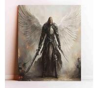 Family Fun 1000 Pieces Puzzle Angel Stands on The Battlefield with Wings Spread Difficult Puzzles,Large Cool Adult Holiday Puzzles