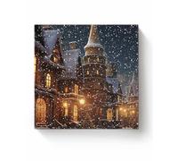 Family Fun 1000 Pieces Puzzle Christmas Winter Town Snowing Challenging Educational Toys Home Decor