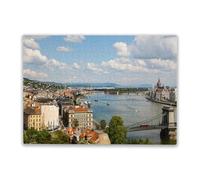 Family Fun 1000 Pieces Puzzle Panorama of Budapest with The Danube and The Parliament,Hungary. Casual Large Size Puzzle Toy Intellectual Decompression and Home Decoration