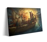 Family Fun 500 Pieces Puzzle Jesus Christ and Disciples Calming Storm Scene Powerful Christian Religion Vintage