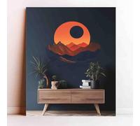 Family Fun 500 Pieces Puzzle Sunset and Moon on Dark Blue Casual Large Size Puzzle Toy Intellectual Decompression and Home Decoration