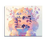 Family Fun Jigsaw Puzzle 1000 Piece Photographer Pink Flowers Gift Girl Interesting Parent-Childs Family Entertainment Leisure Fun Interactive Wooden
