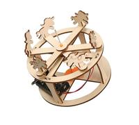 Family Fun Wooden Carousel Science Educational Set for Kids and Parents Bonding Through Physics Learning Activities Carousel Science Toy Balance Toy Wooden Set