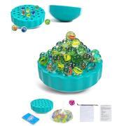 Family Game,Marble Balance Game - 60 Colorful Marbles with Built-in Storage,Fun Family Board Games for Kids&Adults,Exciting Party Games for 1-4 Players,Great Gifts for Christmas Birthday (Blue)
