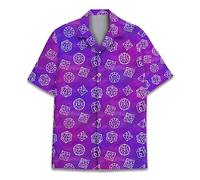 Family Gifts Kingdom Mushroom Hawaiian Shirts for Men - Mushroom Shirt, Mushroom Shirts for Men, Mushroom Stripe Button Down, Dice 1, XL