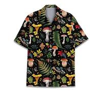 Family Gifts Kingdom Mushroom Hawaiian Shirts for Men - Mushroom Shirt, Mushroom Shirts for Men, Mushroom Stripe Button Down, Color 4, XXL