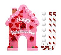 Family Golf Game Gingerbreads Theme Golf Set for Valentine Day with Soft Balls Candy Cane Putter for Party Entertainment Family Game