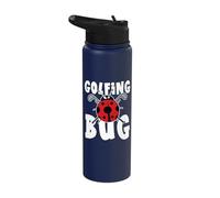 Family Golf Tour Golfing Bug Quote Funny Ladybug Golfer Stainless Steel Insulated Water Bottle