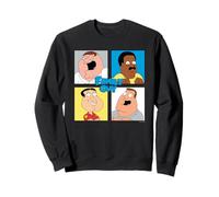 Family Guy Colorful Pop Art Character Grid Funny Cartoon Sweatshirt