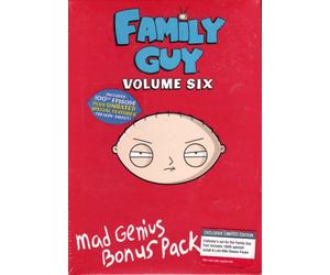 Family Guy Mad Genius Bonus Pack Volume 6 DVD Set LIMITED EDITION Collector's Set - Includes 100th Episode Script & Lois Kills Stewie Poster
