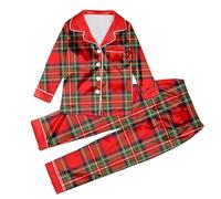 Family Guy Pyjamas Womens Family Checked Pyjamas Classic Shirts Sleepwear Xmas Sleepwear Sets Christmas Matching Sets Retro Check Nightwear Adult Pjs Outfits Soft Button Up Loungewear For Mom