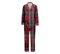 Family Guy Pyjamas Womens Family Checked Pyjamas Classic Shirts Sleepwear Xmas Sleepwear Sets Christmas Matching Sets Retro Check Nightwear Adult Pjs Outfits Soft Button Up Loungewear For Mom