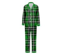 Family Guy Pyjamas Womens Family Checked Pyjamas Classic Shirts Sleepwear Xmas Sleepwear Sets Christmas Matching Sets Retro Check Nightwear Adult Pjs Outfits Soft Button Up Loungewear For Mom