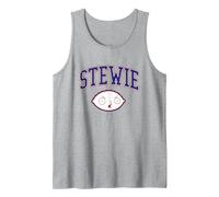 Family Guy Stewie Head and Athletic Lettering Funny Cartoon Tank Top, Men, Heather Grey, Medium