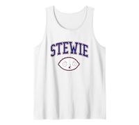 Family Guy Stewie Head and Athletic Lettering Funny Cartoon Tank Top, Men, White, Medium
