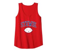 Family Guy Stewie Head and Athletic Lettering Funny Cartoon Tank Top, Women, Red, Medium
