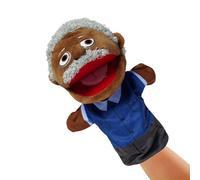 Family Hand Puppets,Plush Black People Role Play Toy Puppet | Cartoon Wide Mouth Grandparents Mom And Dad Puppets For Photo Props