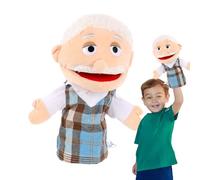 Family Hand Puppets - Soft Fabric 30cm 11.81inch Moving Gloves Style | Role Play with Imaginative Play, Teaching Plush Dramatic Accessories | Kindergarten, D