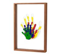 Family Handprints Kit: Transparent Memory Display Frame, Handmade Hand and Foot Printing Souvenir, Decorative Photo Souvenir Design | Emotional Accent On The Pa
