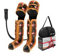 FAMILY HEALTH Heated Leg Massager for Circulation & Pain Relief - 3-Stage Air Compression with 6 Modes, Portable Full-Leg Therapy for Stiffness, Swelling & Fatigue