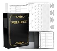 Family History Binder 3 Ring 60 Families Group Sheets 8th Generation 16 Sheets Genealogy Binder Dividers Family Tree Chart Genealogy Organizer Supplies with Pen Loop PVC Pocket for Families History